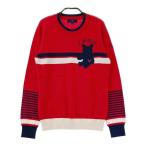 CALLAWAY Callaway вырез лодочкой вязаный свитер Bear окантовка рисунок оттенок красного M Golf одежда женский 