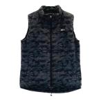 ショッピングダンス DANCE WITH DRAGON ダンスウィズドラゴン  リバーシブル ダウン ジップベスト 迷彩 カモフラ柄 ブラック系 2 ゴルフウェア レディース