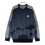 ADIDAS GOLF Adidas Golf HY0968 2023 год модели шерсть . вязаный свитер LA Sunset рисунок оттенок черного L Golf одежда мужской 