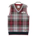 SAMANTHA THAVASA Samantha Thavasa V шея вязаный лучший в клетку серый серия 38 Golf одежда женский 