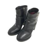 CHANEL シャネル  ターンロック ショートブーツ  ブラック系 36 1/2 レディース