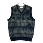 [ новый товар ]LANVIN SPORT Lanvin sport вязаный лучший шерсть . общий рисунок оттенок черного 40 Golf одежда мужской 
