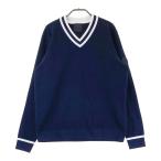 MOCO Moco 21-1221210 V шея вязаный свитер темно-синий серия 52 Golf одежда мужской 