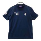 BEAMS GOLF ビームスゴルフ モックネック半袖Tシャツ ワッペン ネイビー系 M ゴルフウェア メンズ