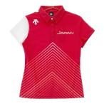 [ новый товар ]DESCENTE GOLF Descente Golf JAPAN NATIONAL TEAM 2024 год модели рубашка-поло с коротким рукавом оттенок красного M Golf одежда женский 