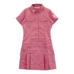MUNSING WEAR Munsingwear одежда короткий рукав Polo One-piece полоса рисунок оттенок красного S Golf одежда женский 