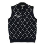 BIRDIE HUNT Birdie рукоятка to половина Zip вязаный лучший в клетку оттенок черного L Golf одежда мужской 