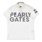 【新品】PEARLY GATES パーリーゲイツ 055-2260692 半袖ポロシャツ ロゴプリント ホワイト系 1 ゴルフウェア レディース