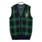 ADMIRAL Admiral шерсть .V шея вязаный лучший в клетку оттенок зеленого L Golf одежда мужской 