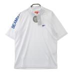 【新品】BEAMS GOLF ビームスゴルフ モックネック 半袖Tシャツ ワッペン ホワイト系 S ゴルフウェア メンズ