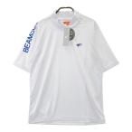 【新品】BEAMS GOLF ビームスゴルフ モックネック 半袖Tシャツ ワッペン ホワイト系 S ゴルフウェア メンズ