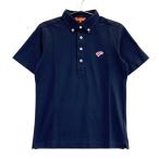 【新品】BEAMS GOLF ビームスゴルフ 半袖ポロシャツ ワッペン ボタンダウン ネイビー系 S ゴルフウェア メンズ