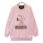 MARC JACOBS マークジェイコブス ×PEANUTS スウェット トレーナー ビンテージ加工 スヌーピー ピンク系 XS メンズ