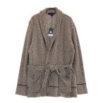 【新品】LARDINI ラルディーニ IELJM33 ニットジャケット ヘリンボーン柄 ブラウン系 M メンズ