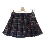 PEARLY GATES Pearly Gates 2023 год модели стрейч юбка в складку проверка Logo общий рисунок серый серия 00 Golf одежда женский 