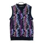 BEAMS GOLF Beams Golf двусторонний V шея лучший общий рисунок оттенок черного XL Golf одежда мужской 