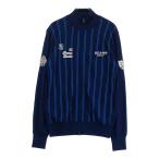BEAMS GOLF Beams Golf шерсть вязаный жакет нашивка полоса рисунок темно-синий серия S Golf одежда мужской 