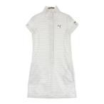 PUMA GOLF Puma Golf половина Zip короткий рукав One-piece окантовка точка рисунок оттенок белого M Golf одежда женский 