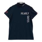 PEARLY GATES パーリーゲイツ 2024年モデル ハイネック 半袖Tシャツ ブラック系 2 ゴルフウェア レディース