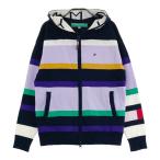 TOMMY HILFIGER GOLF Tommy Hilfiger Golf тепловое хранение длинный рукав вязаный жакет многоцветный окантовка рисунок лиловый серия M Golf одежда женский 