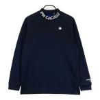 PW CIRCULUS ピーダブリュサーキュラス 裏起毛 ハイネック長袖Tシャツ ネイビー系 L ゴルフウェア メンズ