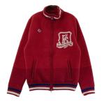 PEARLY GATES Pearly Gates обратная сторона боа длинный рукав вязаный жакет "в елочку" общий рисунок оттенок красного 4 Golf одежда мужской 