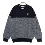 ADABAT Adabat MITSUKE KNIT вязаный свитер "в елочку" рисунок оттенок черного 48 Golf одежда мужской 