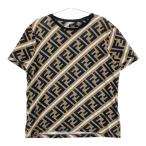FENDI フェンディ FY0894 A7A8 半袖Tシャツ ズッカ ベージュ系 XL メンズ