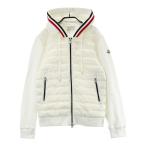 MONCLER モンクレール E10918416400 ダウン切替 ニットジャケット フード付 ホワイト系 S メンズ