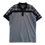 ショッピングハイドロゲン HYDROGEN GOLF ハイドロゲン ゴルフ  半袖ポロシャツ 千鳥柄 グレー系 XXLARGE ゴルフウェア メンズ