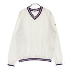 FILA GOLF filler Golf V шея длинный рукав вязаный свитер оттенок белого L Golf одежда мужской 