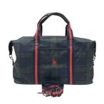 POLOGOLF Ralph Lauren Polo Golf 2WAY сумка "Boston bag" в клетку хаки серия Golf одежда 