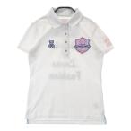 SAMANTHA THAVASA サマンサタバサ  フロントワッペン 半袖ポロシャツ  ホワイト系 M ゴルフウェア レディース