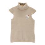 ARCHIVIOaruchibio кашемир ta-toru шея короткий рукав вязаный оттенок бежевого 36 Golf одежда женский 