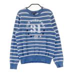 ZOYzo-i длинный рукав вязаный свитер общий рисунок оттенок голубого 38 Golf одежда женский 