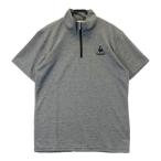 LE COQ GOLF ルコックゴルフ ハーフジップ 半袖Tシャツ グレー系 M ゴルフウェア メンズ