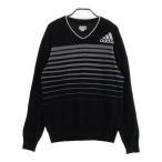 ADIDAS GOLF Adidas Golf длинный рукав вязаный свитер окантовка рисунок оттенок черного M Golf одежда мужской 