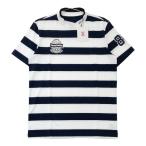 PEARLY GATES パーリーゲイツ ハイネック 半袖Tシャツ ボーダー柄 ネイビー系 4 ゴルフウェア メンズ