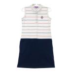 BEAMS GOLF Beams Golf безрукавка One-piece окантовка рисунок оттенок белого M Golf одежда женский 
