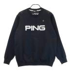 PING булавка передний Logo длинный рукав вязаный свитер оттенок черного LL Golf одежда мужской 