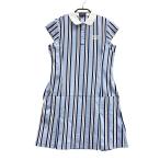 PEARLY GATES Pearly Gates 2025 год модели box плиссировать короткий рукав One-piece полоса рисунок оттенок голубого 2 Golf одежда женский 