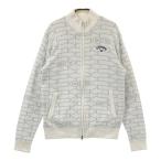 CALLAWAY Callaway подкладка есть Zip вязаный свитер общий рисунок оттенок белого L Golf одежда мужской 