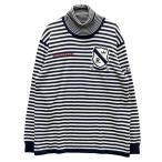 MUNSING WEAR Munsingwear одежда R.lineta-toru шея вязаный свитер окантовка рисунок темно-синий серия LL Golf одежда мужской 