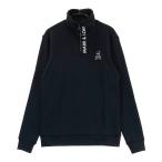 【新品】MARK&LONA マークアンドロナ 2024年モデル 裏起毛 ハーフジップ 長袖Tシャツ スカル ブラック系 46 ゴルフウェア メンズ