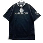 【新品】MARK&LONA マークアンドロナ 2024年モデル モックネック 半袖Tシャツ スカル ブラック系 46 ゴルフウェア メンズ