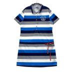 PARADISO Paradiso короткий рукав Polo One-piece окантовка рисунок оттенок голубого LL Golf одежда женский 