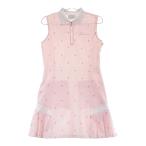 JUN&ROPE ジュン アンド ロペ 2024年モデル ノースリーブワンピース シアサッカー ストライプ柄 ピンク系 S ゴルフウェア レディース