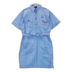 PING булавка 2025 год модели короткий рукав One-piece sia футбол полоса рисунок оттенок голубого SS Golf одежда женский 