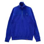 [ новый товар ]CALLAWAY Callaway 2024 год модели половина Zip вязаный свитер оттенок голубого L Golf одежда мужской 