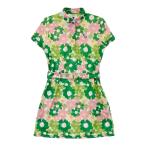 EFFICACEefi rental короткий рукав One-piece цветочный принт оттенок зеленого 2 Golf одежда женский 